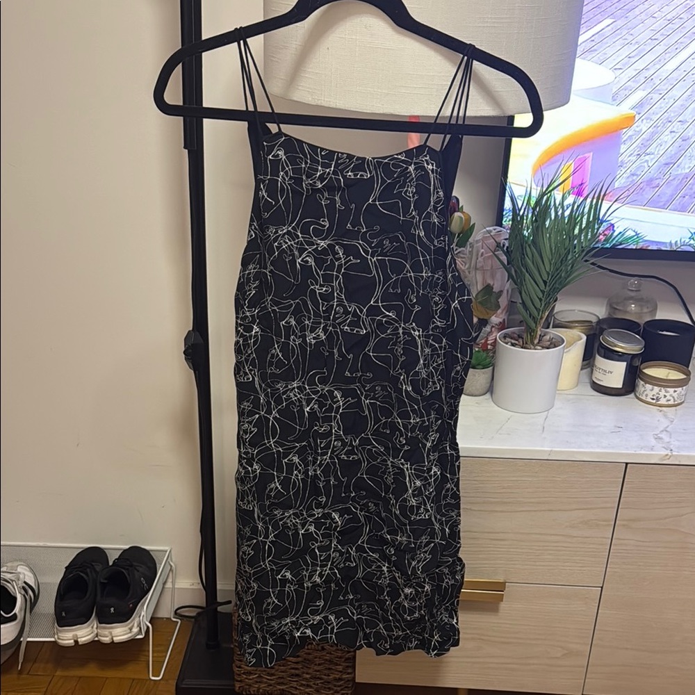 Black and White Strappy Dress